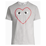 Comme des Garçons PLAY Outline Heart T-shirt 'Grey'