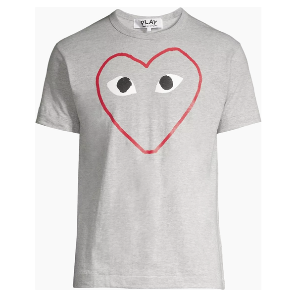 Comme des Garçons PLAY Outline Heart T-shirt 'Grey'