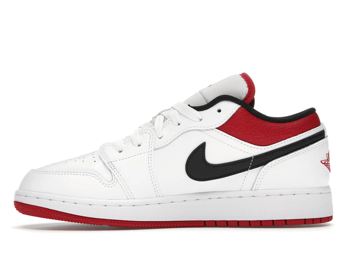 387325 Air Jordan 1 Low GS 'White Gym Red'