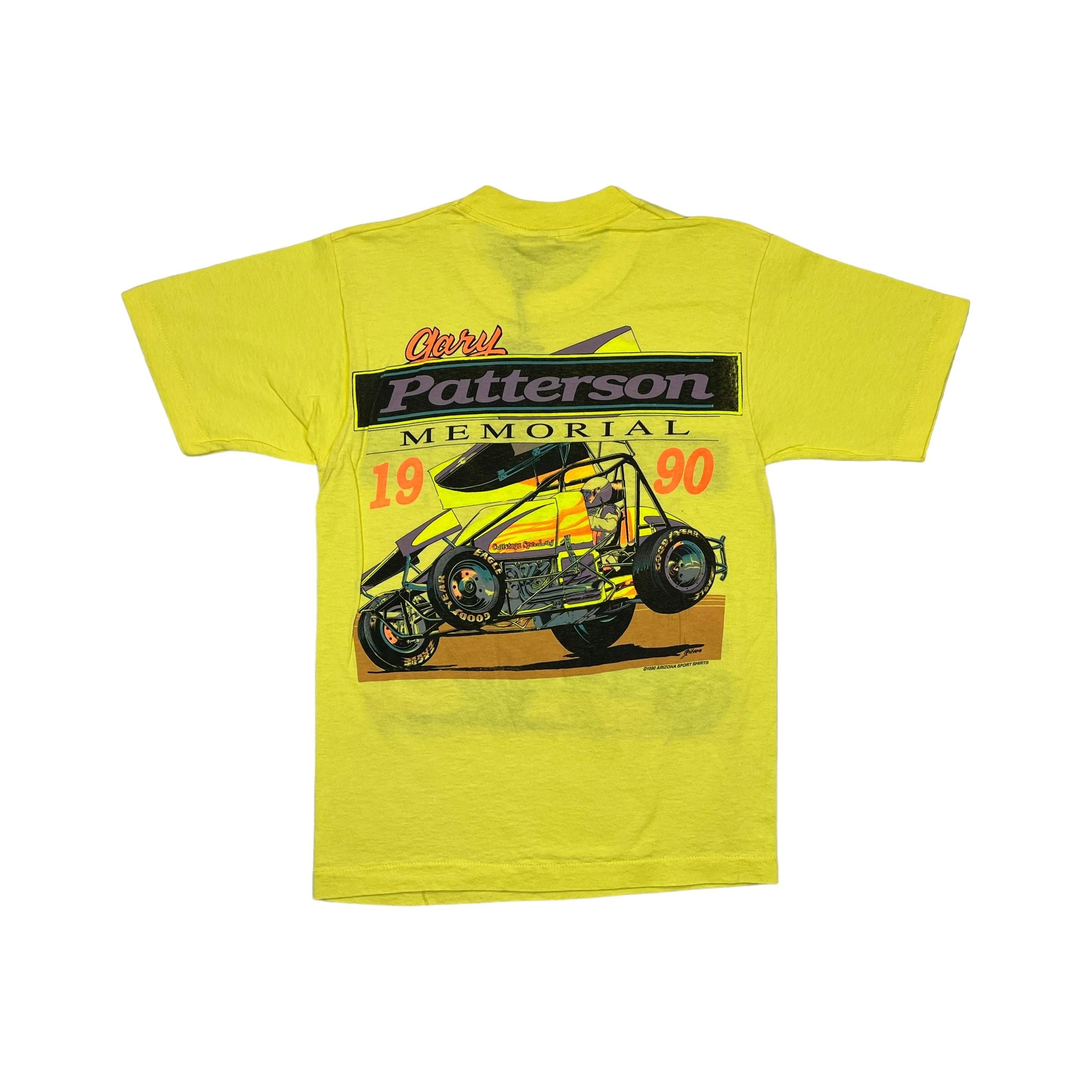 268962 (1990) Gary Patterson Memorial Double Sided Racing Neon T-Shirt m