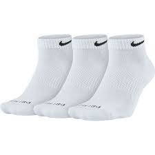 703873 Nike Everyday Plus Cushioned Low-Cut Training Socks (3 Pairs) - White