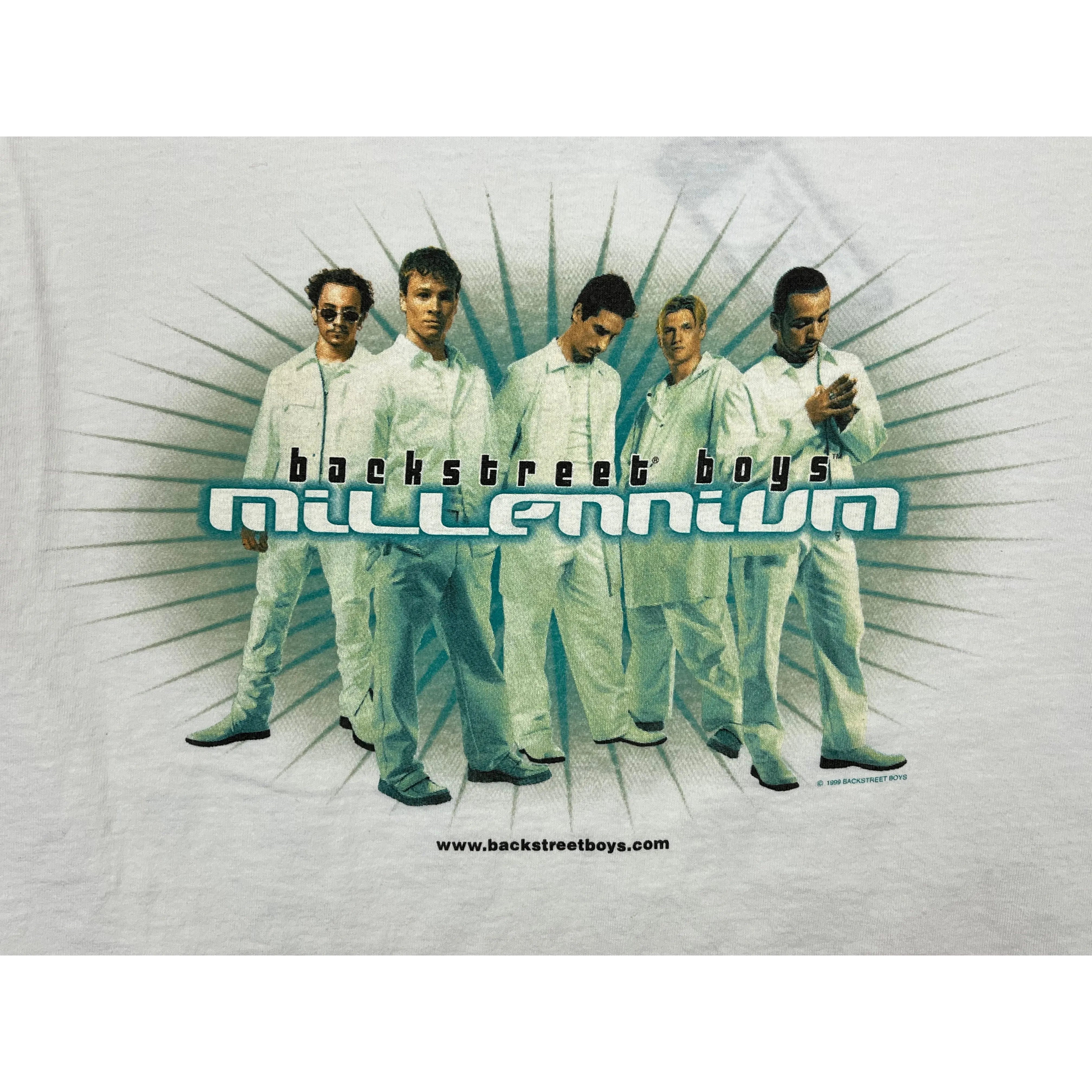 271185 (1999) Backstreet Boys Millennium Album Boy Band T-Shirt stains