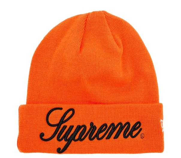 Supreme New Era Script Beanie 'Orange'