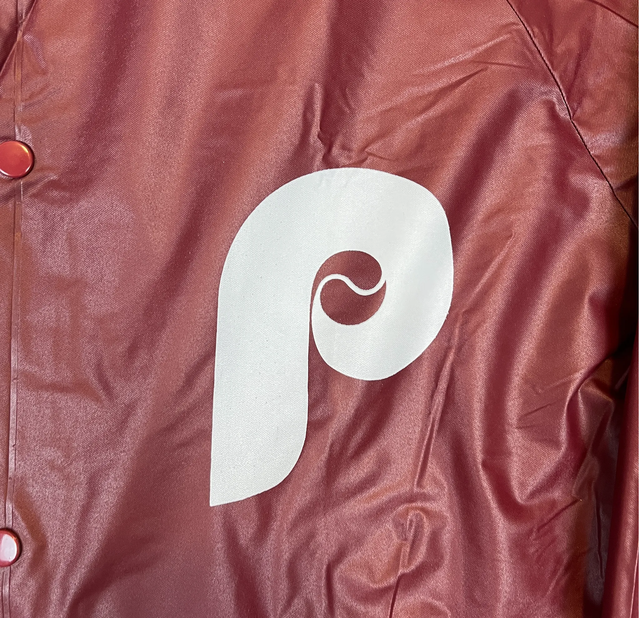 413711 (80s) Philadelphia Phillies Maroon Rain Jacket