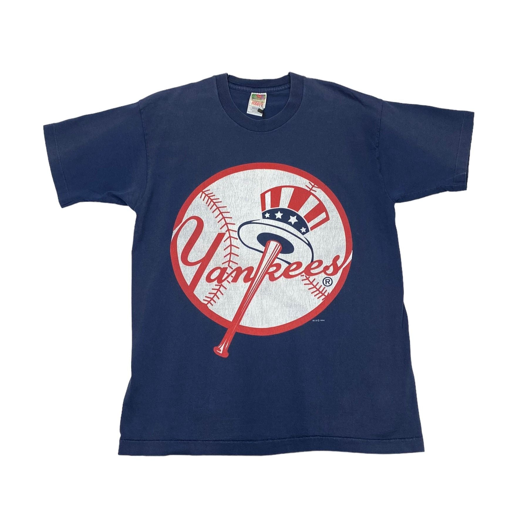 377982 (90s) New York Yankees Big Logo 1994 MLB Single Stitch T-Shirt