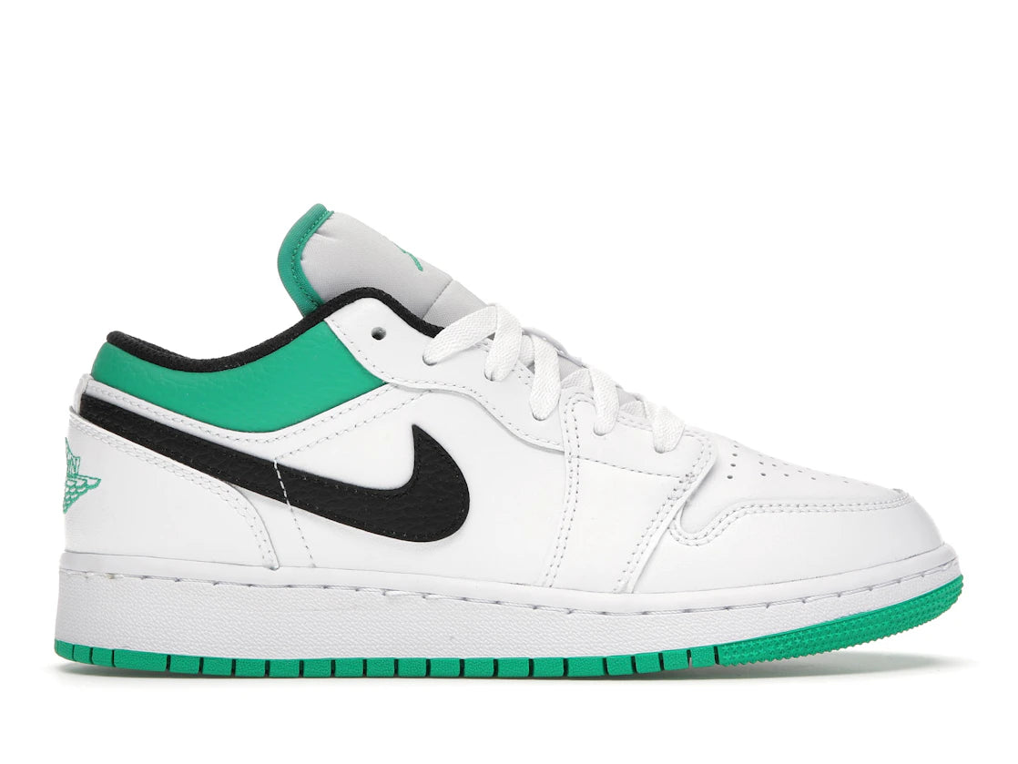 512544 Air Jordan 1 Low GS 'White Lucky Green'