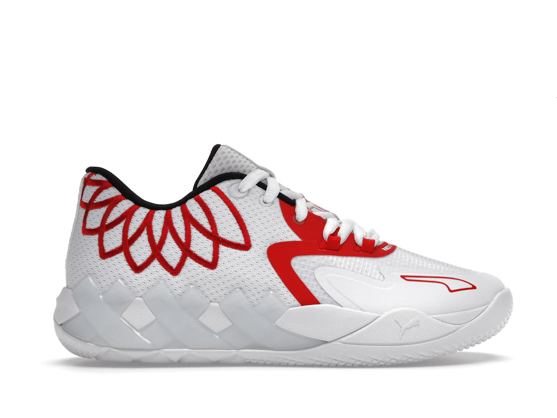 SP14244 Puma LaMelo Ball MB.01 Lo Team Colors White High Risk Red
