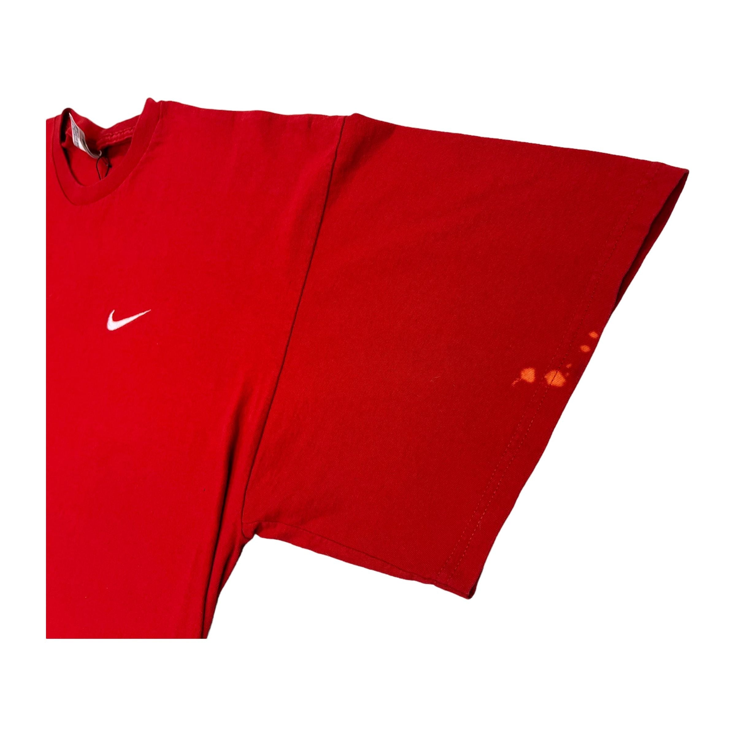 338034 (90s) Nike Essential Swoosh Made in USA Red T-Shirt