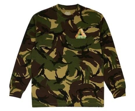 702957 Palace P-3D Longsleeve (FW23) Woodland Camo