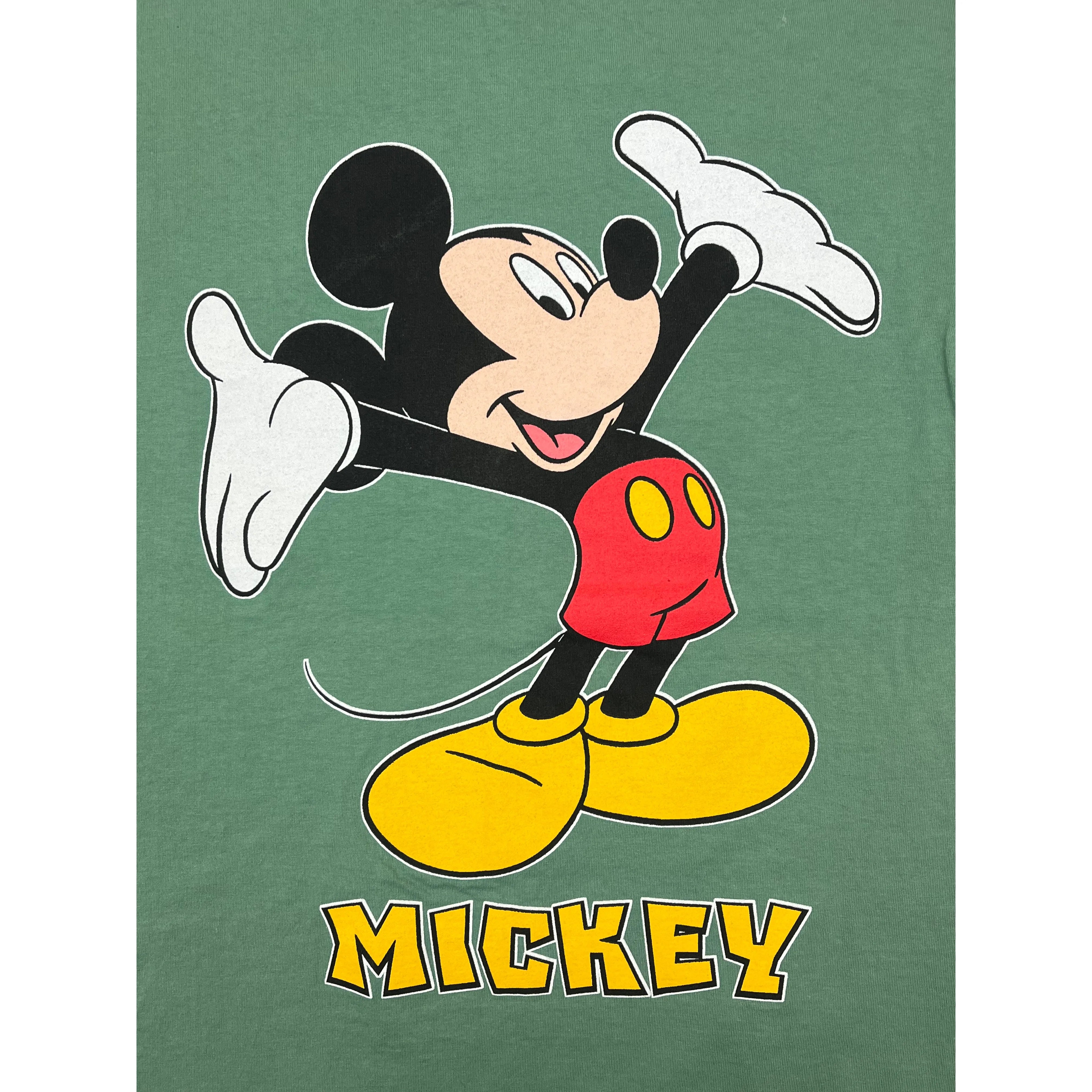 337879 (90s) Mickey Mouse Animated Green Disney T-Shirt
