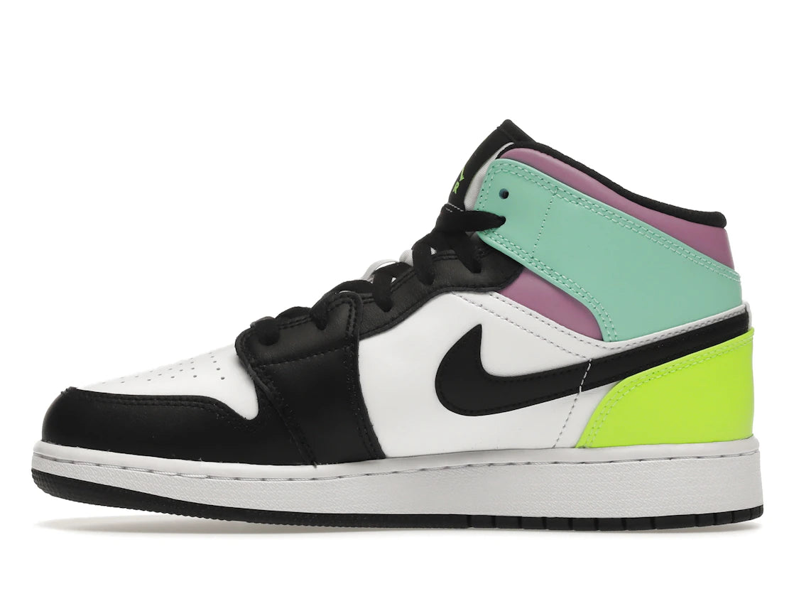 SP9856 Jordan 1 Mid Pastel Black Toe (GS)