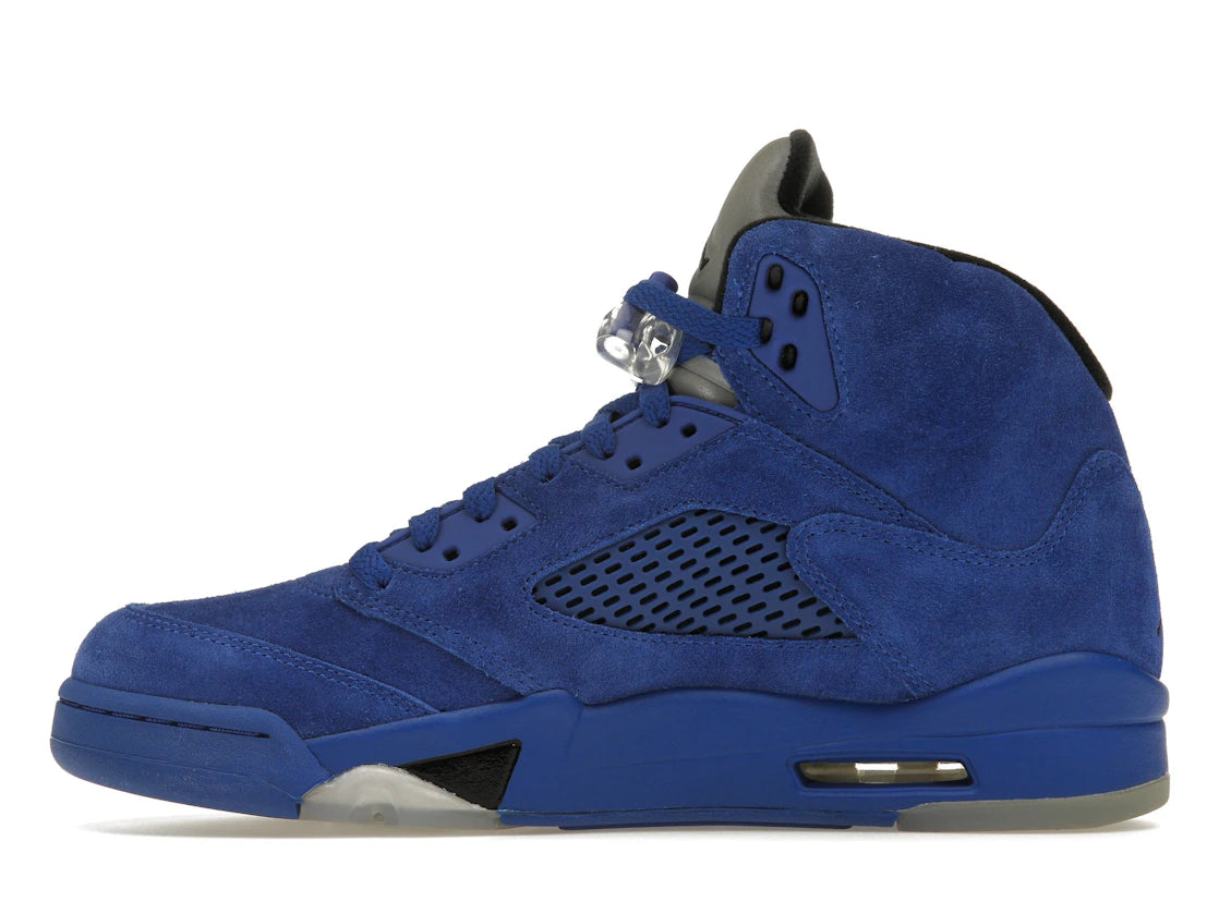 672110 Air Jordan 5 Retro Blue Suede