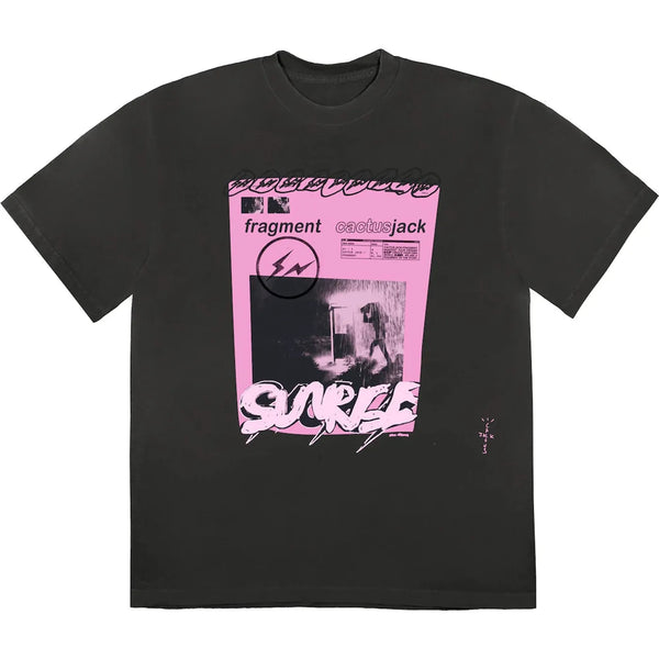 Cactus Jack by Travis Scott For Fragment Pink Sunrise Tee 'Black'