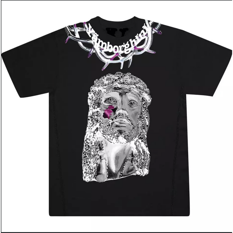 Vlone x Yams Day Jesus Piece T-Shirt 'Black'