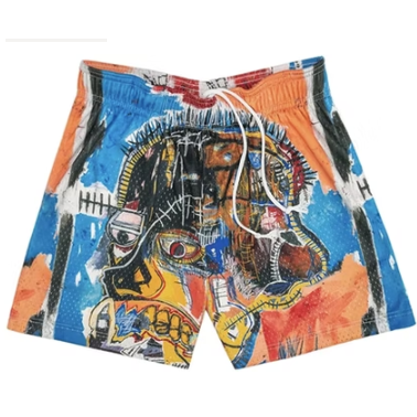 Bravest Studios Jean Michel Basquiat Shorts 'Orange'