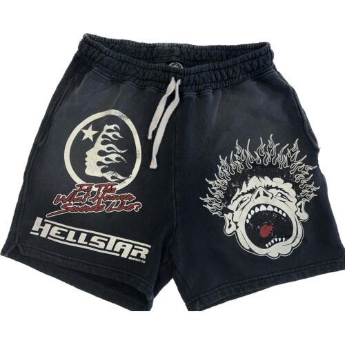 Hellstar Noise Cotton Shorts Black