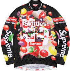 Supreme x Skittles x Castelli Long-Sleeve Cycling Jersey 'Black'