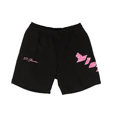 Sicko 375 Logo Sweat Shorts Black/Pink