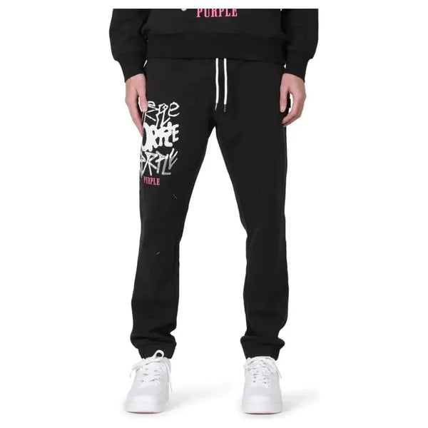 Purple Brand French Terry Sweatpant Distorted - Black