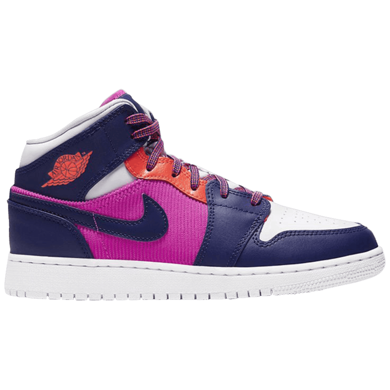 Jordan 1 Mid Fire Pink Barely Grape (GS)