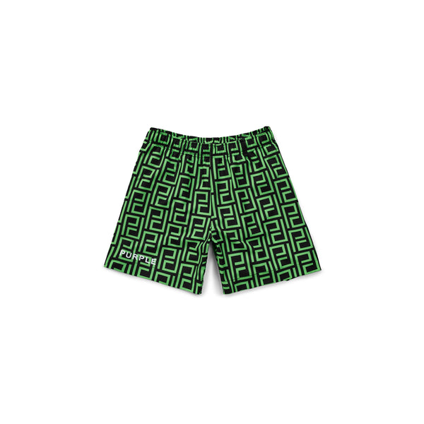 Purple Brand Printed All Round Short - Cypher Green