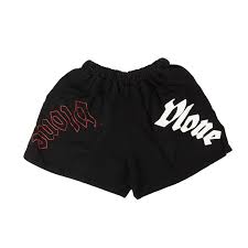 VLONE Black Lifestyle Logo Cotton Shorts