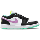 Jordan 1 Low Black White Purple (GS)