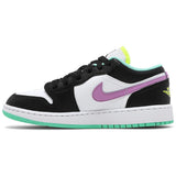 Jordan 1 Low Black White Purple (GS)