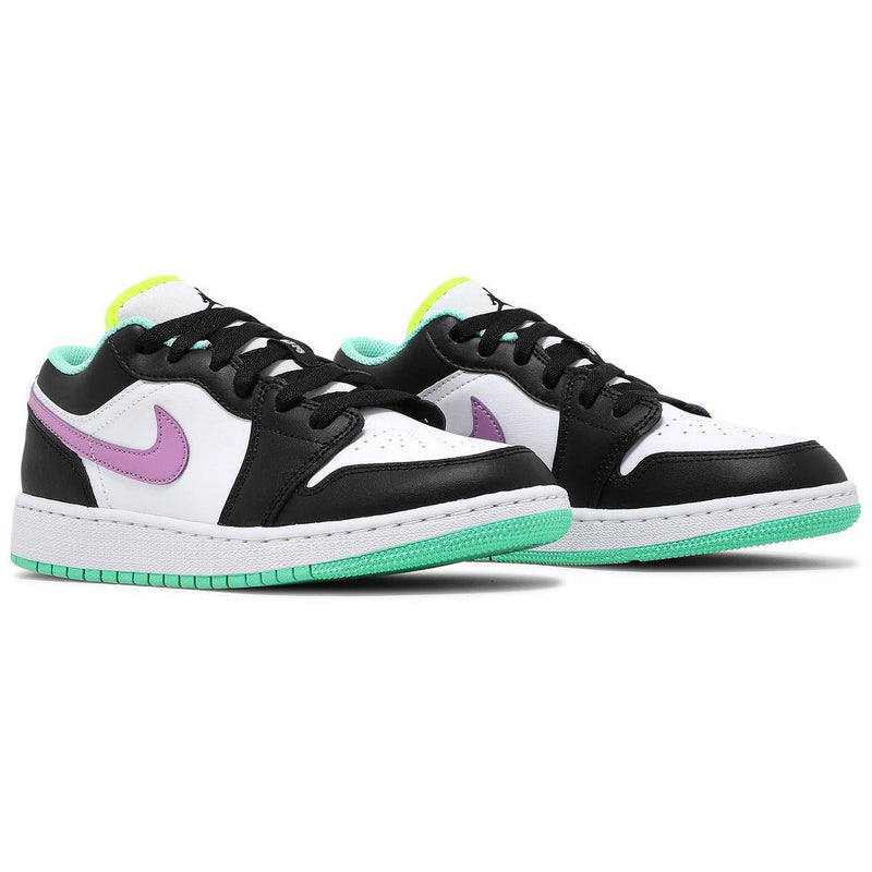 Jordan 1 Low Black White Purple (GS)