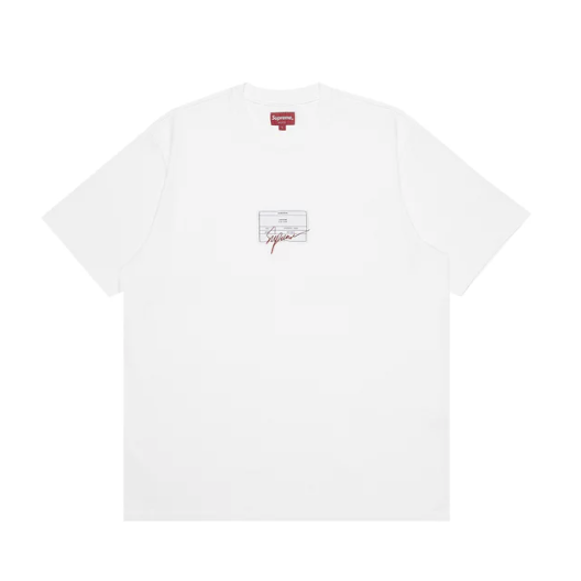 Supreme Signature Label Short-Sleeve Top 'White'