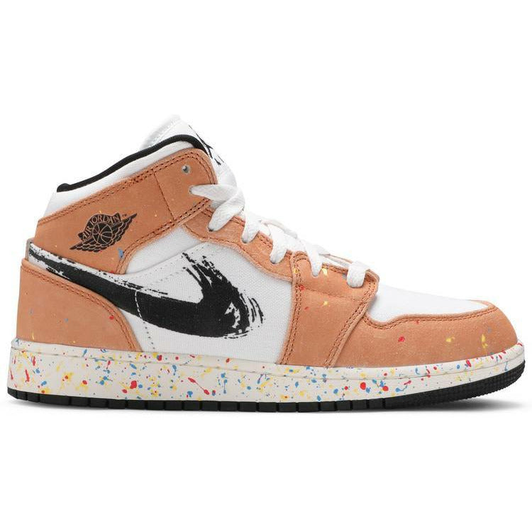 Air Jordan 1 Mid SE GS 'Brushstroke Paint Splatter'