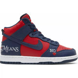 Supreme x Dunk High SB 'By Any Means - Red Navy'