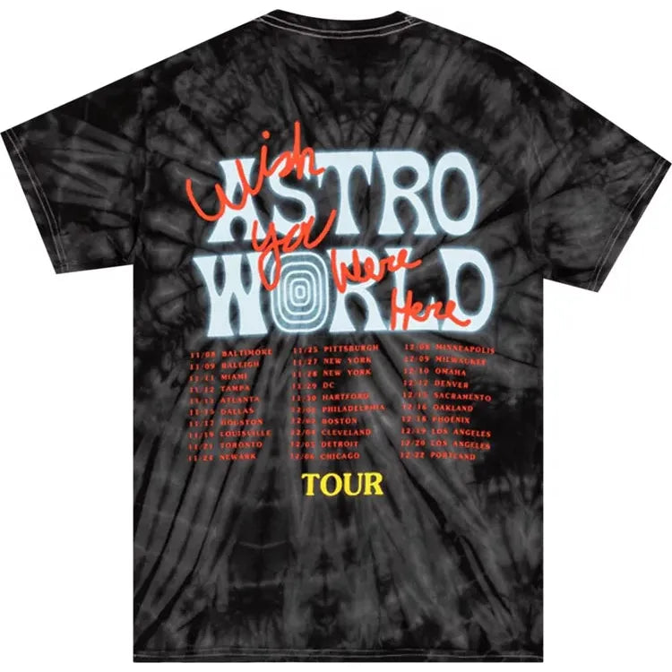 Travis Scott No Bystanders Tee Black Tie Dye