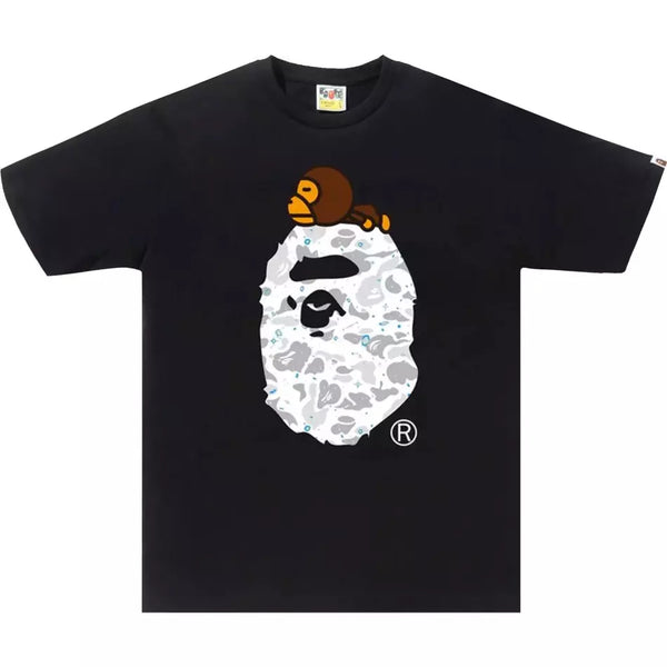 BAPE Space Camo Milo On Big Ape Tee "Black"