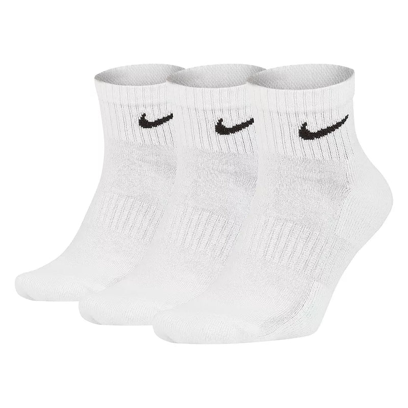 Nike Everyday Plus Cushioned Ankle-Cut Training Socks (3 Pairs) - White