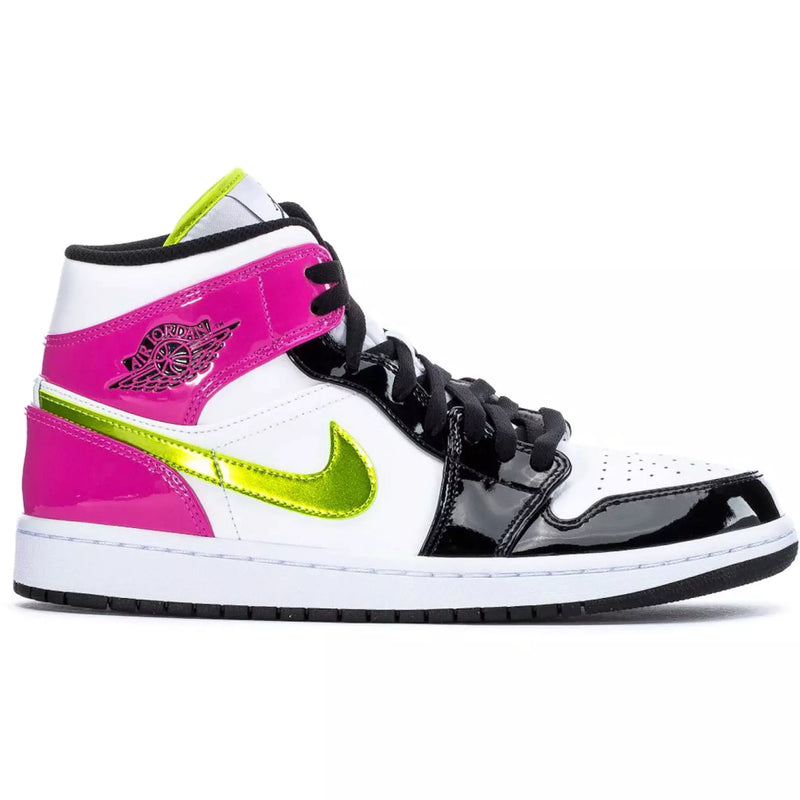 Jordan 1 Mid White Black Cyber Pink