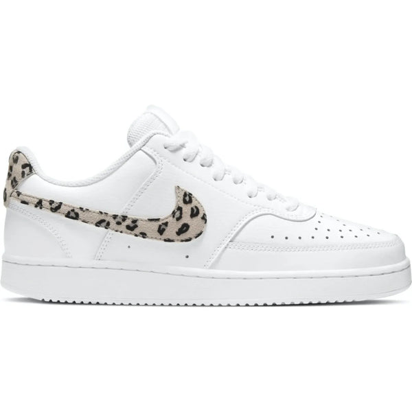 Nike Court Vision Low Leopard Swoosh White (Women's)