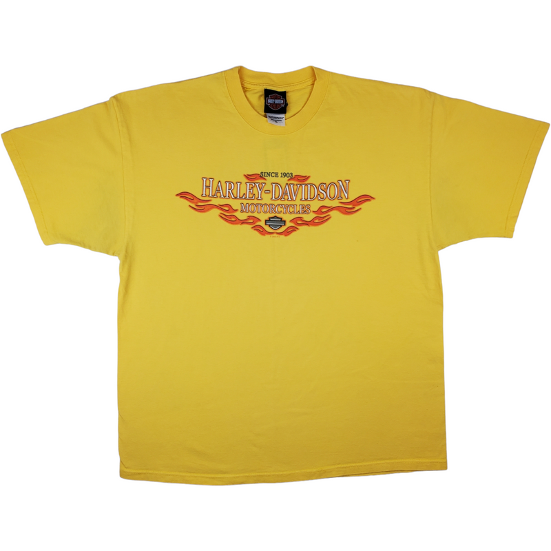 (2003) Harley Davidson Motorcycle Vermont Yellow T-Shirt