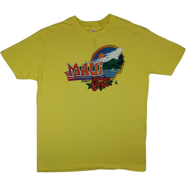 (80s) Hawaii Maui Island Vacation Beach T-Shirt