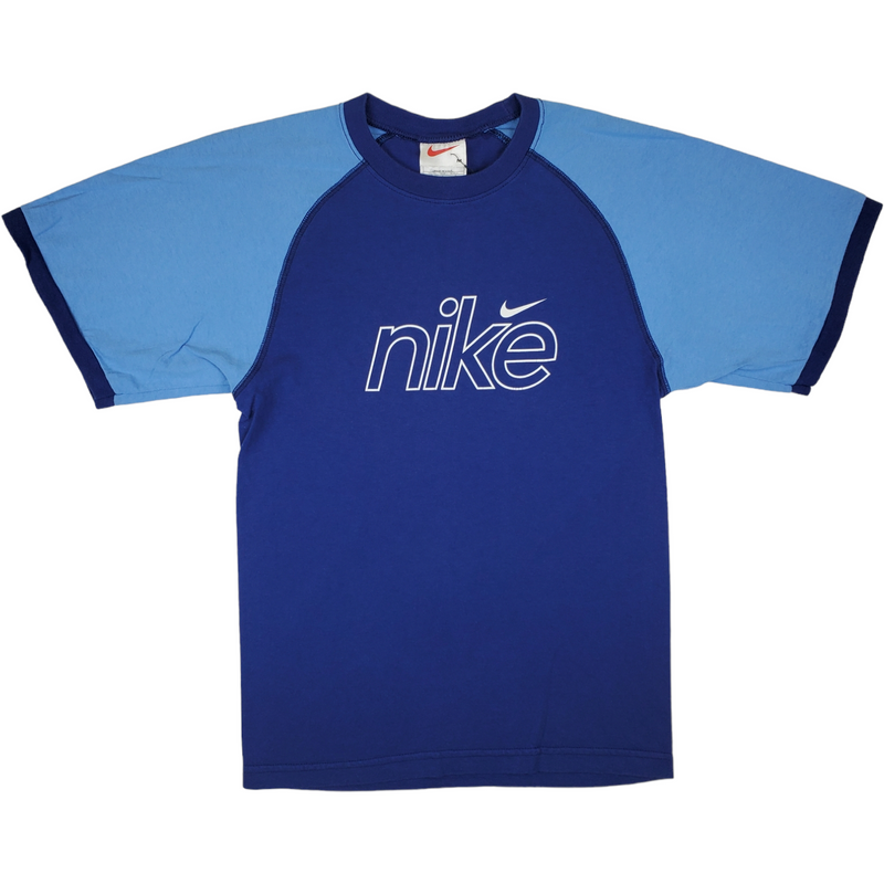 (90s) Nike Blue Two Toned Ringer T-Shirt