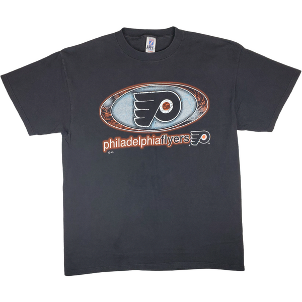 (90s) Philadelphia Flyers Logo 7 NHL Hockey T-Shirt