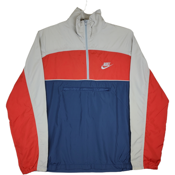 (80s) Nike Logo 1/4 Zip Colorblock Pullover Windbreaker