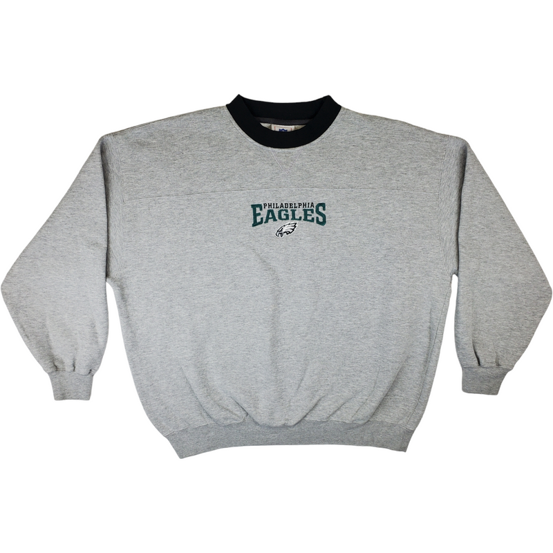 (00s) Philadelphia Eagles NFL Embroidered Gray Crewneck