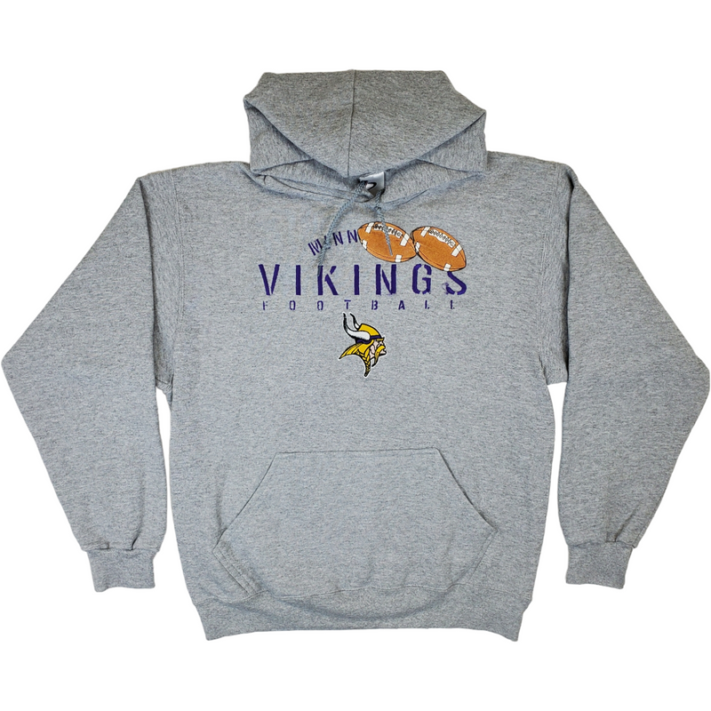 (90s) Minnesota Vikings Logo Athletic NFL Embroidered Hoodie