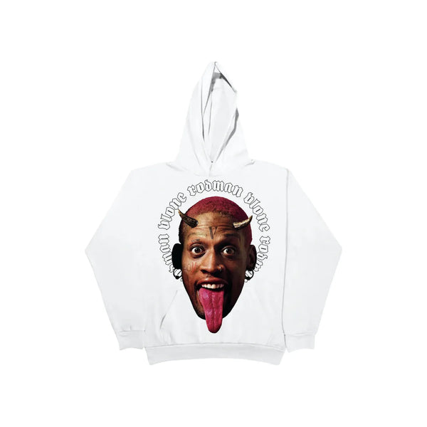 Vlone Rodman Devil Hoodie White