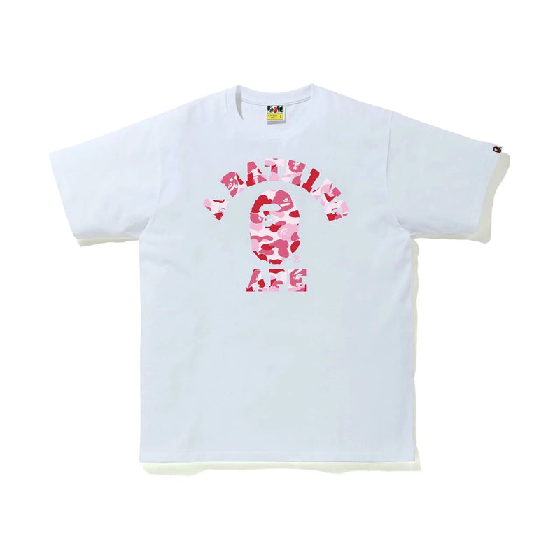 BAPE ABC Camo College Tee (SS21) White/Pink