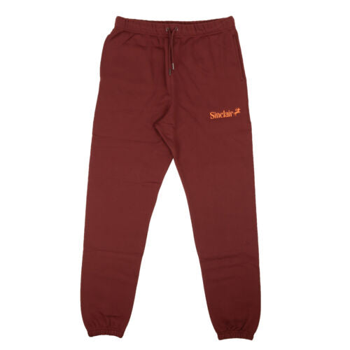 SINCLAIR Burgundy Embroidered Logo Jogger Sweatpants