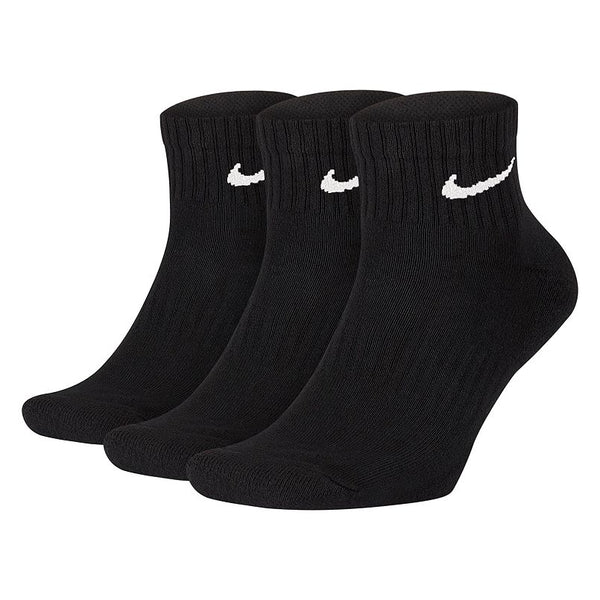 Nike Everyday Plus Cushioned Ankle-Cut Training Socks (3 Pairs) - Black