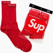 Supreme Hanes Socks (4 Pack) Red