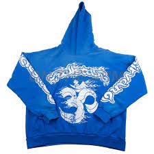 Hellstar Studios Blue Yoga Hooded Sweatshirt Blue